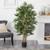 4' Biggy Bamboo Artificial Silk Tree in Black Pot - IMAGE 2