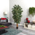 6' Big Bamboo Artificial Silk Tree with Black Pot - IMAGE 3