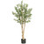 5' Olive Silk Artificial Tree in a Black Pot - IMAGE 1
