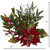 14" Poinsettia and Holly Berry Artificial Christmas Candelabrum - IMAGE 4