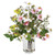 15" Dogwood Silk Artificial Flower Arrangement with Glass Vase - IMAGE 1