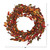 Leaf and Mini Pumpkin Artificial Fall Harvest Twig Wreath, 20-Inch, Unlit - IMAGE 3
