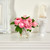 10" Pink Peony Artificial Plant with Glass Vase - IMAGE 2