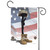 Black and Brown "Some Gave All" Outdoor Rectangular Mini Garden Flag 18" x 12.5" - IMAGE 1