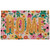 Pink and Orange Floral "Home" Outdoor Natural Coir Doormat 18" x 30" - IMAGE 1