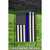 Black and White Thin Blue Line USA Outdoor Garden Flag 18" x 12.5" - IMAGE 2