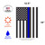 Black and White Thin Blue Line USA Outdoor Garden Flag 18" x 12.5" - IMAGE 3