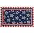 Blue and Red Americana Stars and Striped Border Coir Outdoor Doormat 18" x 30" - IMAGE 1