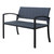 47" Black Jackie Handwoven Outdoor Patio Wicker Bench - IMAGE 2