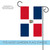 Red and Blue Dominican Republic Outdoor Garden Flag 18" x 12.5" - IMAGE 5