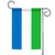 Blue and Green Sierra Leone Outdoor Garden Flag 18" x 12.5" - IMAGE 1