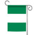 Green and White Nigeria Outdoor Garden Flag 18" x 12.5" - IMAGE 1