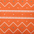 20" x 20" Orange and White Mudcloth Square Outdoor Throw Pillow - IMAGE 3