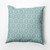 18" x 18" Blue and Green Tufted Square Outdoor Throw Pillow - IMAGE 1