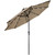 9ft Solar Lighted Outdoor Patio Market Umbrella with Hand Crank and Tilt, Taupe - IMAGE 3
