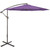 10ft Offset Outdoor Patio Umbrella with Hand Crank, Purple - IMAGE 1