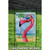 Blue and Pink Beach Flamingo Outdoor Garden Flag 18" x 12.5" - IMAGE 2