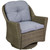 34" Gray Resin Wicker Deep Seated Glider Chair with Gray Cushions - IMAGE 3