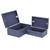 Set of 2 White and Blue Rectangular Storage Boxes 11.75" - IMAGE 4