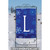 Blue and White Winter Snowflakes Monogram L Outdoor House Flag 40" x 28" - IMAGE 2
