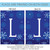 Blue and White Winter Snowflakes Monogram L Outdoor House Flag 40" x 28" - IMAGE 4