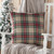 Stewart Tartan Plaid Christmas Square Throw Pillow - 18" - Red and White - IMAGE 2