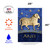 Blue and Gold Aries Zodiac Outdoor House Flag 40" x 28" - IMAGE 3