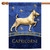 Blue and Gold Capricorn Zodiac Outdoor House Flag 40" x 28" - IMAGE 1
