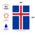 Blue and Red Iceland Outdoor House Flag 40" x 28" - IMAGE 3
