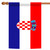 Red and Blue Croatia Outdoor House Flag 40" x 28" - IMAGE 1
