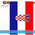 Red and Blue Croatia Outdoor House Flag 40" x 28" - IMAGE 5