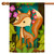 Green and Brown Fox in the Forest Outdoor House Flag 40" x 28" - IMAGE 1