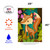 Green and Brown Fox in the Forest Outdoor House Flag 40" x 28" - IMAGE 3