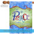 Green and Blue Peace Be With Us Outdoor House Flag 40" x 28" - IMAGE 5