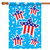Blue and Red Patriotic Stars Outdoor House Flag 40" x 28" - IMAGE 1