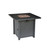 28" Gray Square Gas Fire Table - IMAGE 1