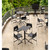 42.5" Black Folding Square Outdoor Patio Bar Table