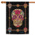 Floral Sugar Skulls Day of the Dead Outdoor Flag - 40" x 28" - IMAGE 1