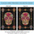 Floral Sugar Skulls Day of the Dead Outdoor Flag - 40" x 28" - IMAGE 4