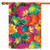 Green and Orange Leaf Collage Fall Outdoor House Flag 40" x 28" - IMAGE 1