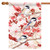 Beige Chickadees and Berries Outdoor House Flag 40" x 28" - IMAGE 1