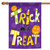 Purple and Orange Tricks or Treats Halloween Outdoor House Flag 40" x 28" - IMAGE 1