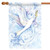 White and Blue Dove of Peace Outdoor House Flag 40" x 28" - IMAGE 1