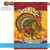 Orange and Red Thanksgiving Turkey Greeting Outdoor House Flag 40" x 28" - IMAGE 5