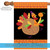 Orange and Black Turkey Pilgrim Fall Outdoor House Flag 40" x 28" - IMAGE 5