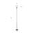 Torchiere Stick Floor Lamp with Frosted Shade - 71.25" - Silver - IMAGE 3
