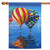 Blue and Red Flight of the Balloons Outdoor House Flag 40" x 28" - IMAGE 1
