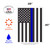 Black and Blue Thin Line USA Outdoor House Flag 40" x 28" - IMAGE 3