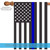 Black and Blue Thin Line USA Outdoor House Flag 40" x 28" - IMAGE 5