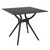 31.5" Black Square Laminated Top Outdoor Patio Dining Table - IMAGE 1